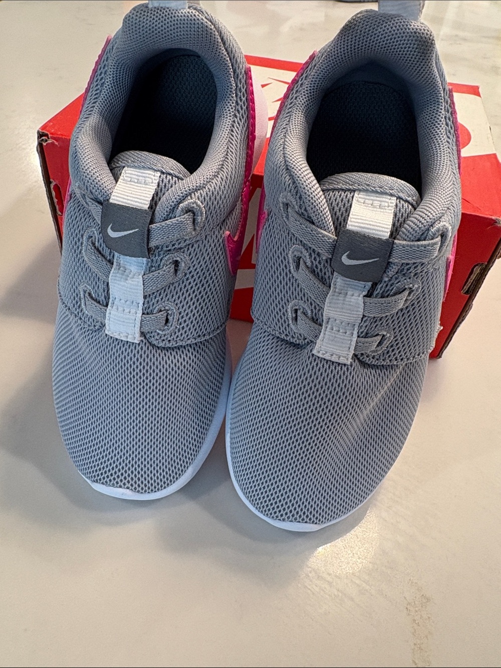 Nike Gray Mesh Slip-On Sneakers